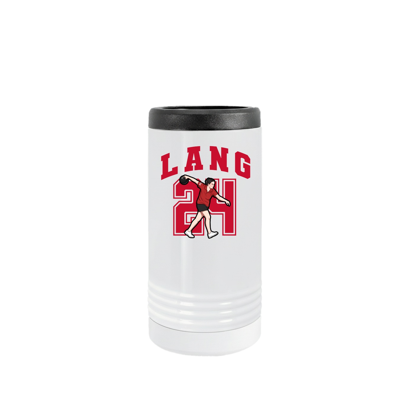 Slim Beverage Holder — Number in White