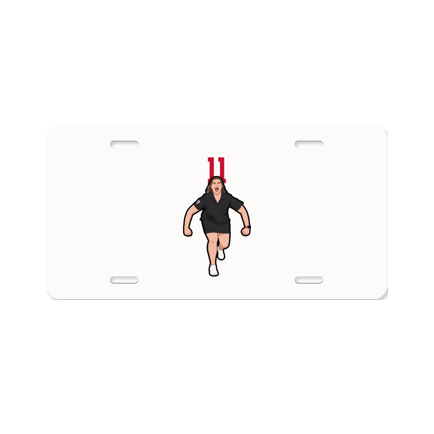 License Plate — Number Top in Classic