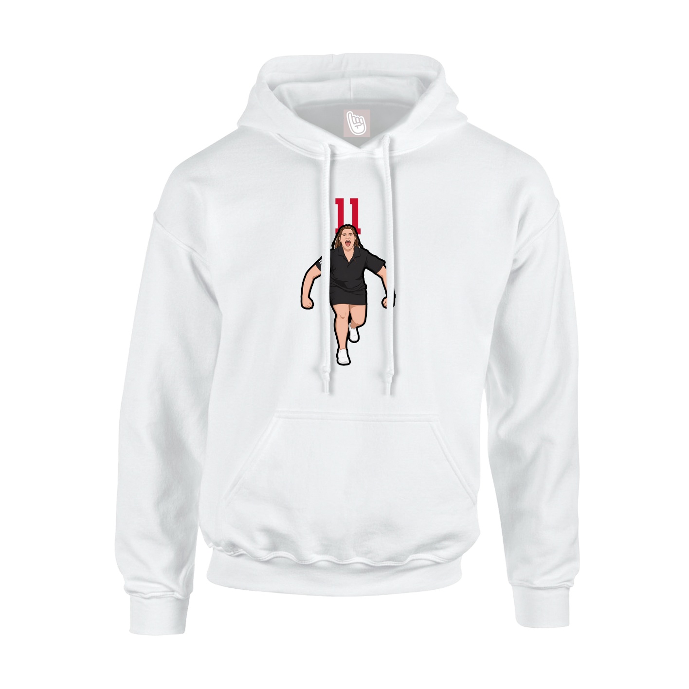 Hoodie — Number Top in White