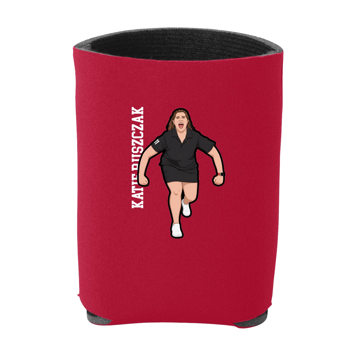 Can Holder — Name Vertical in Red