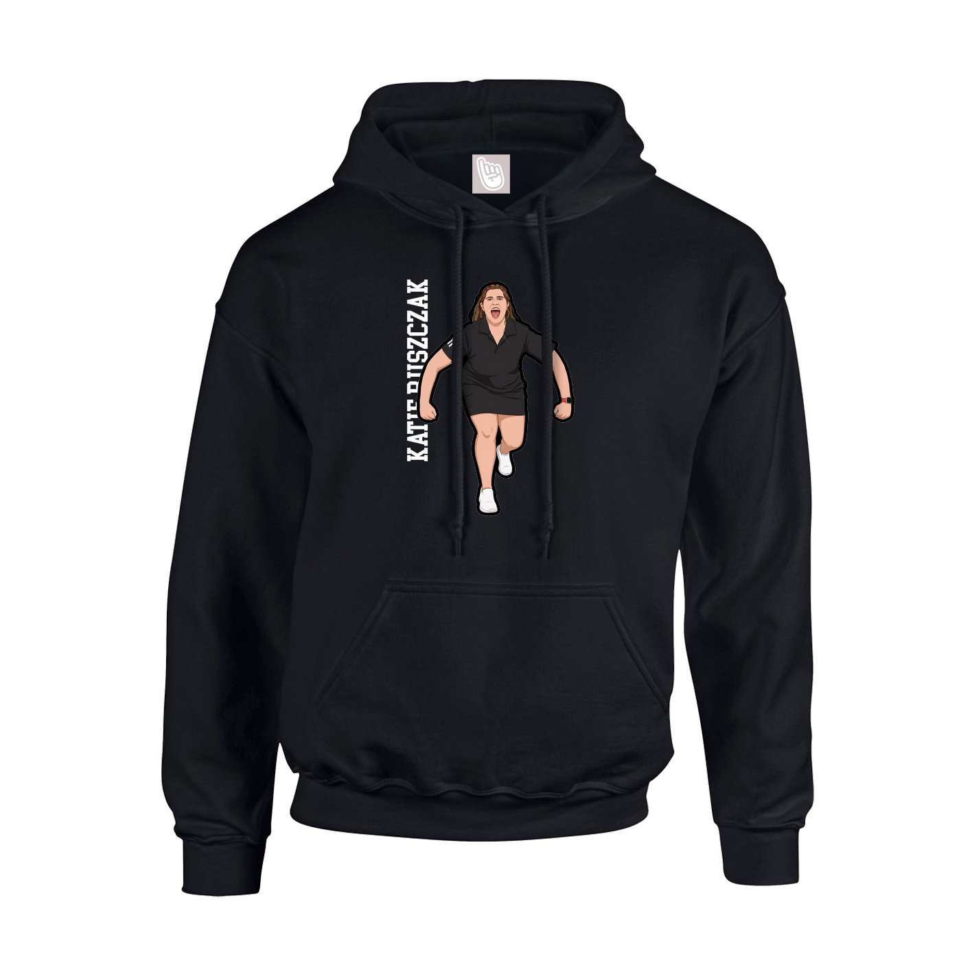 Youth Hoodie — Name Vertical in Black