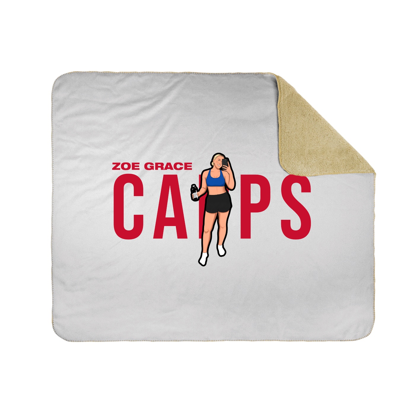 Throw Blanket — Player Name in White