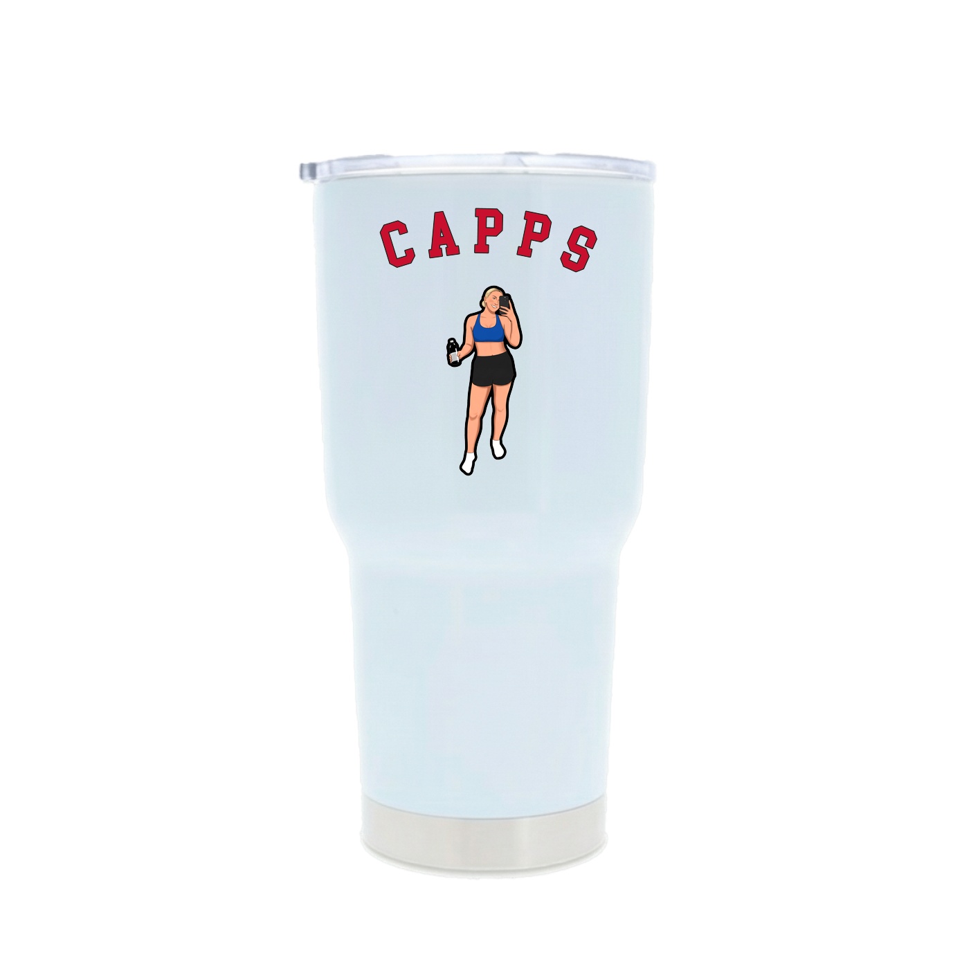 30oz Stainless Steel Tumbler — Shirsey Arch in White