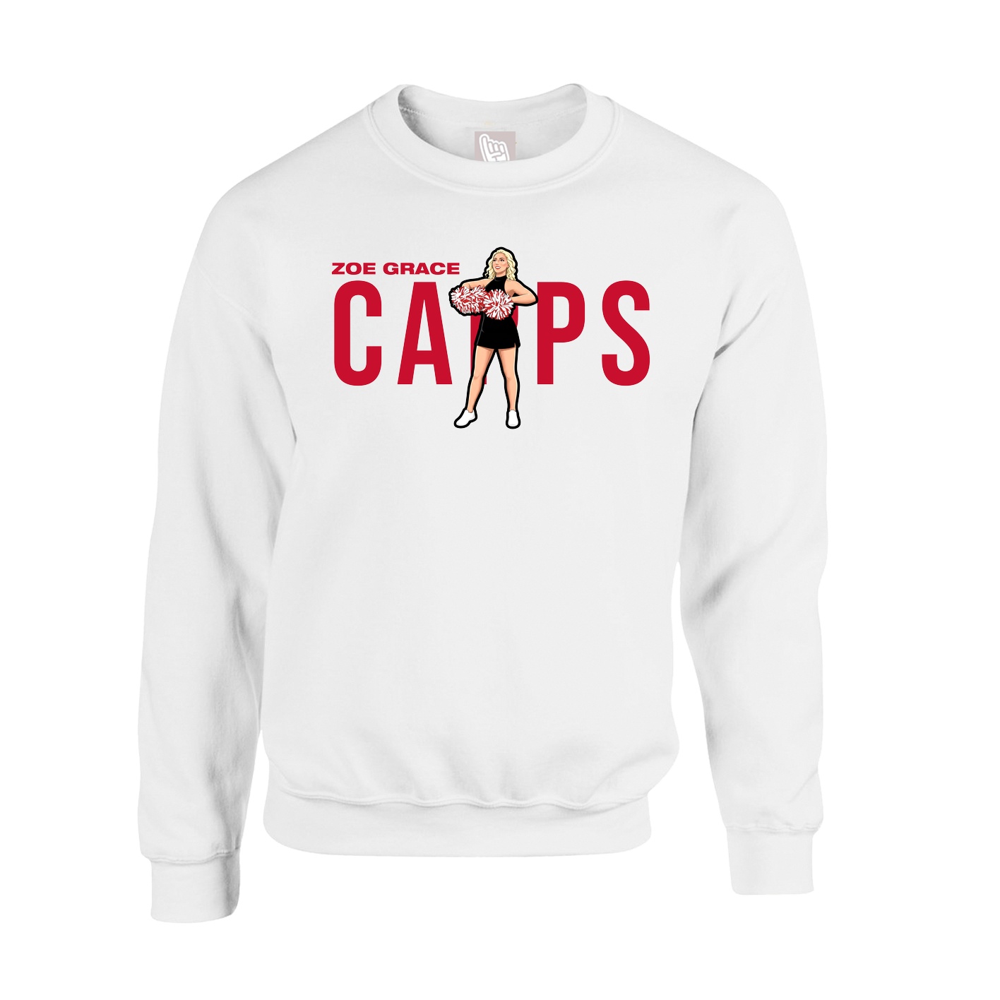 Fleece Crew — Player Name in White