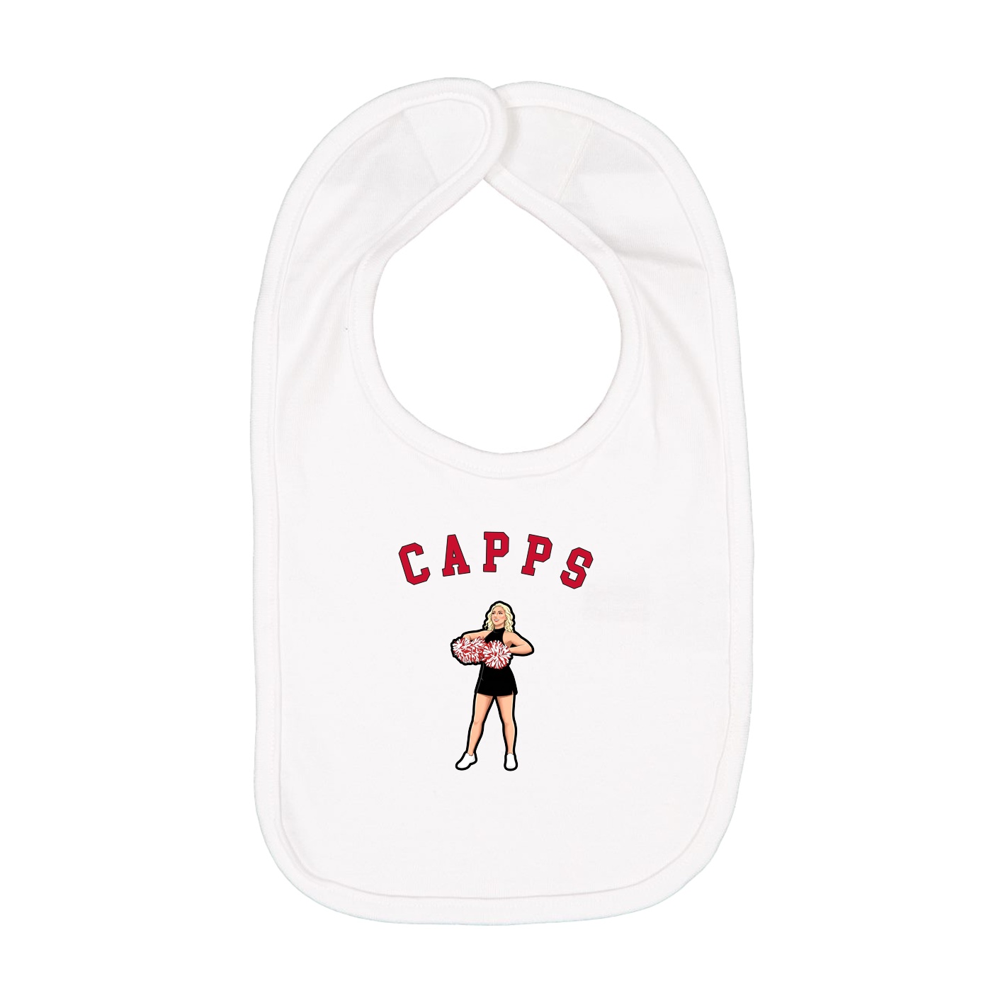 Infant Bib — Shirsey Arch in White