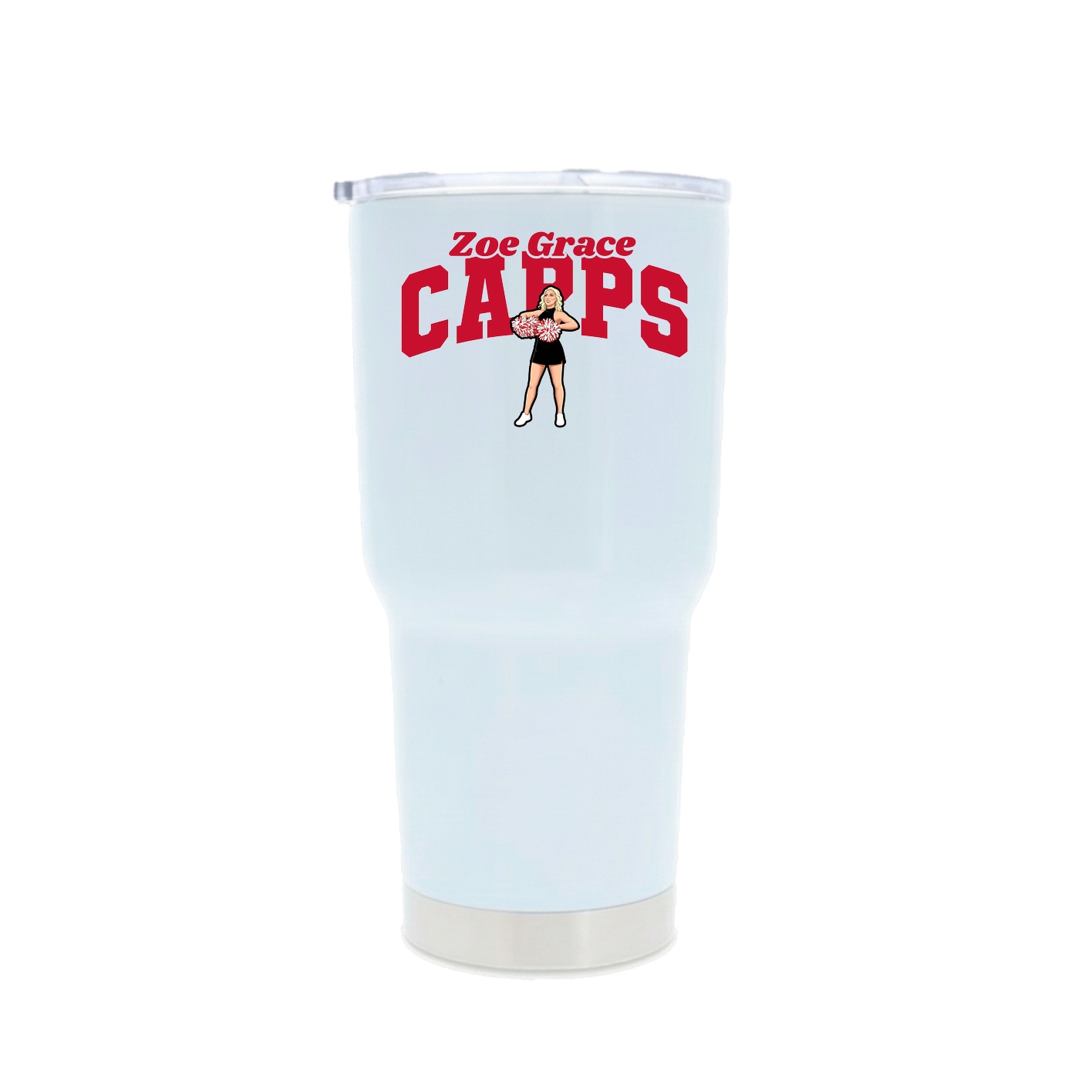 30oz Stainless Steel Tumbler — Signature Arch in White
