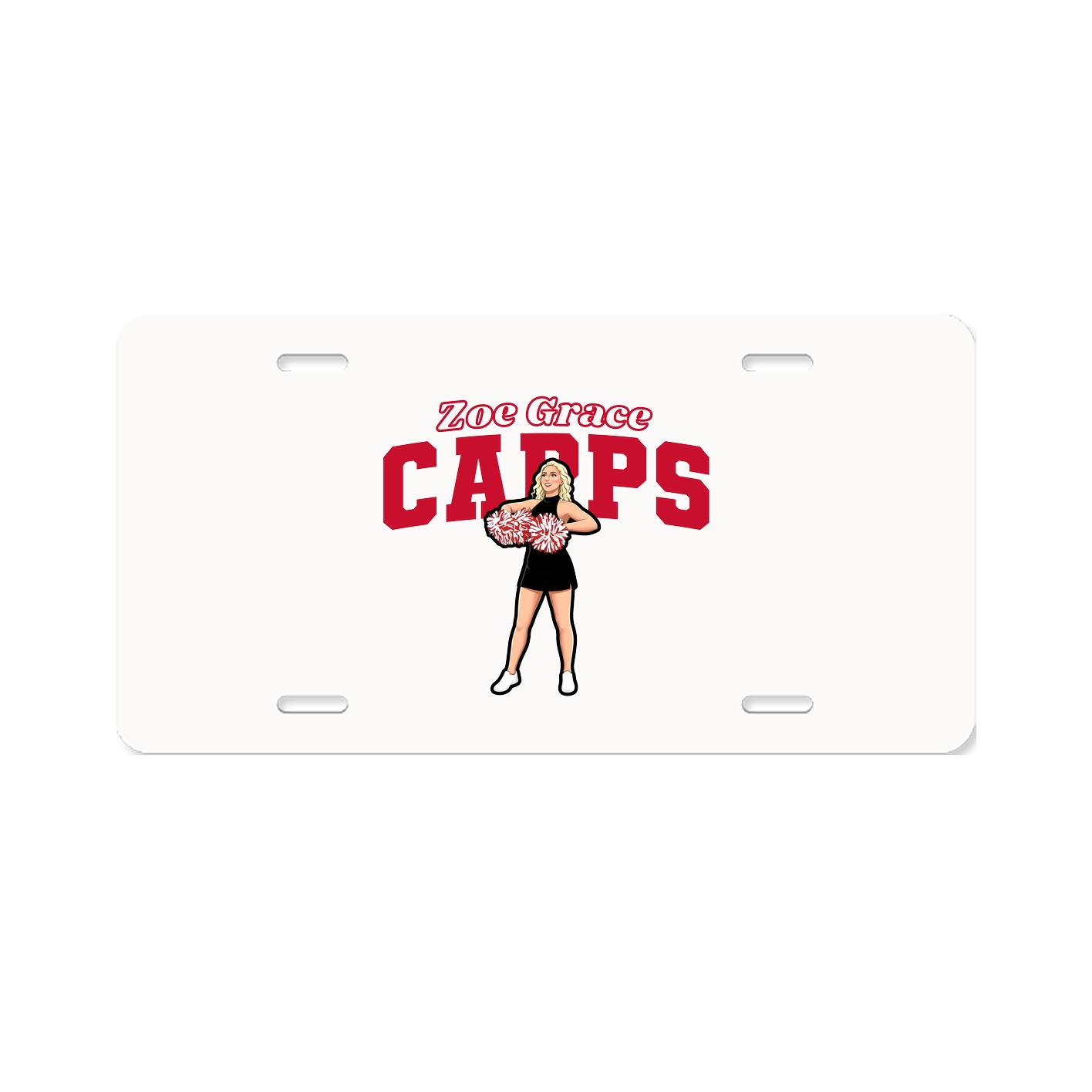 License Plate — Name Arch in Classic