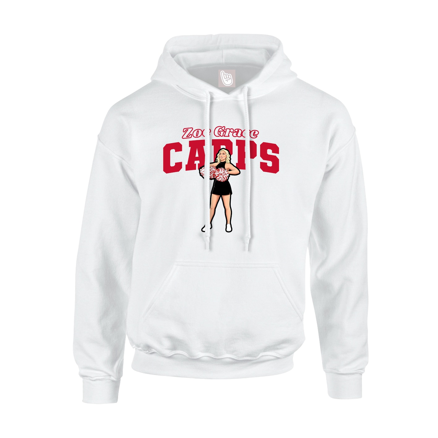 Hoodie — Name Arch in White