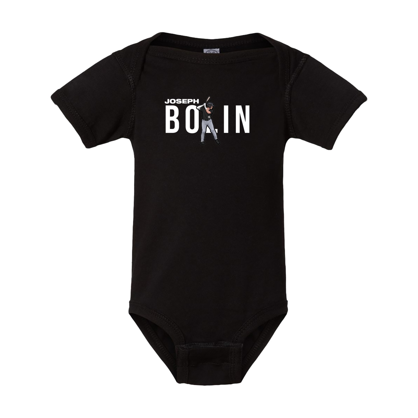 Baby Onesie — Player Name in Black