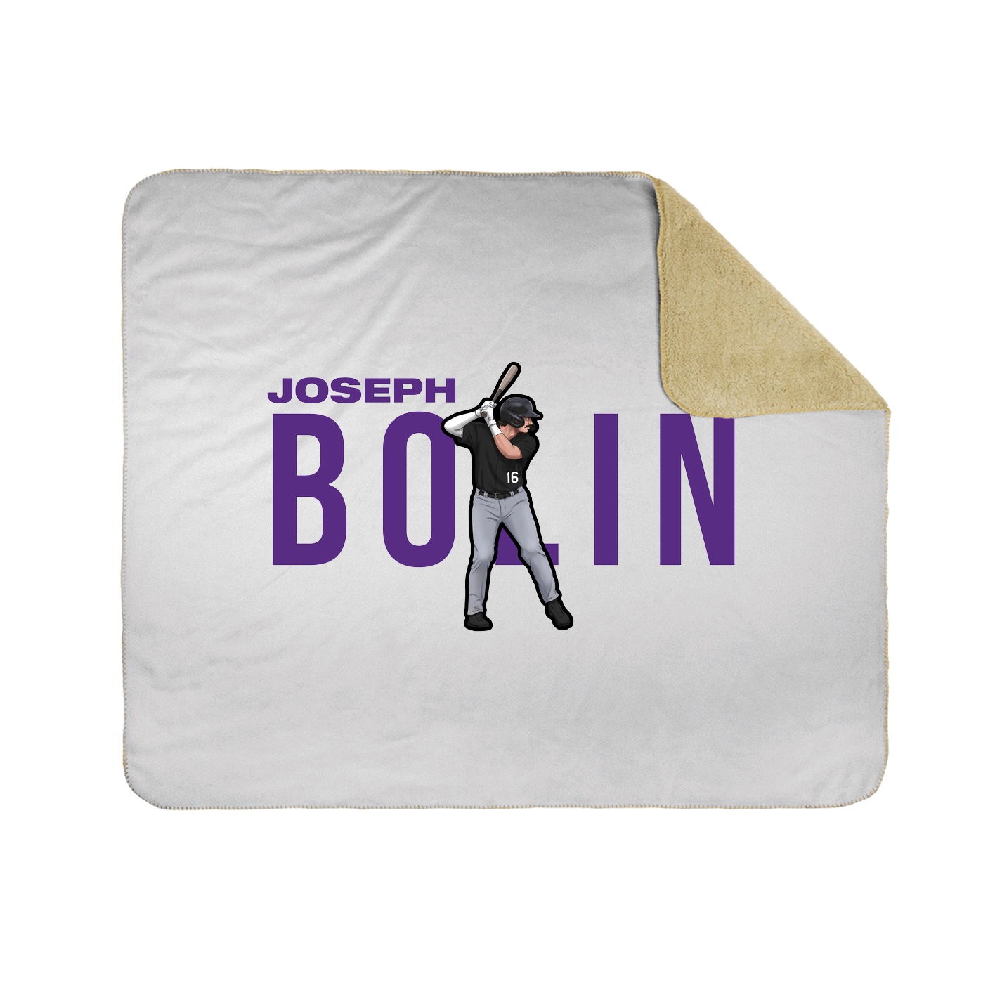 Throw Blanket — Player Name in White