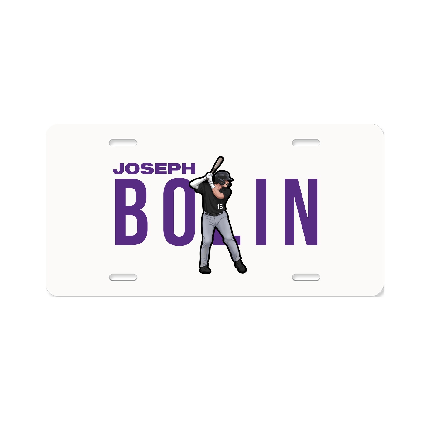 License Plate — Player Name in Classic