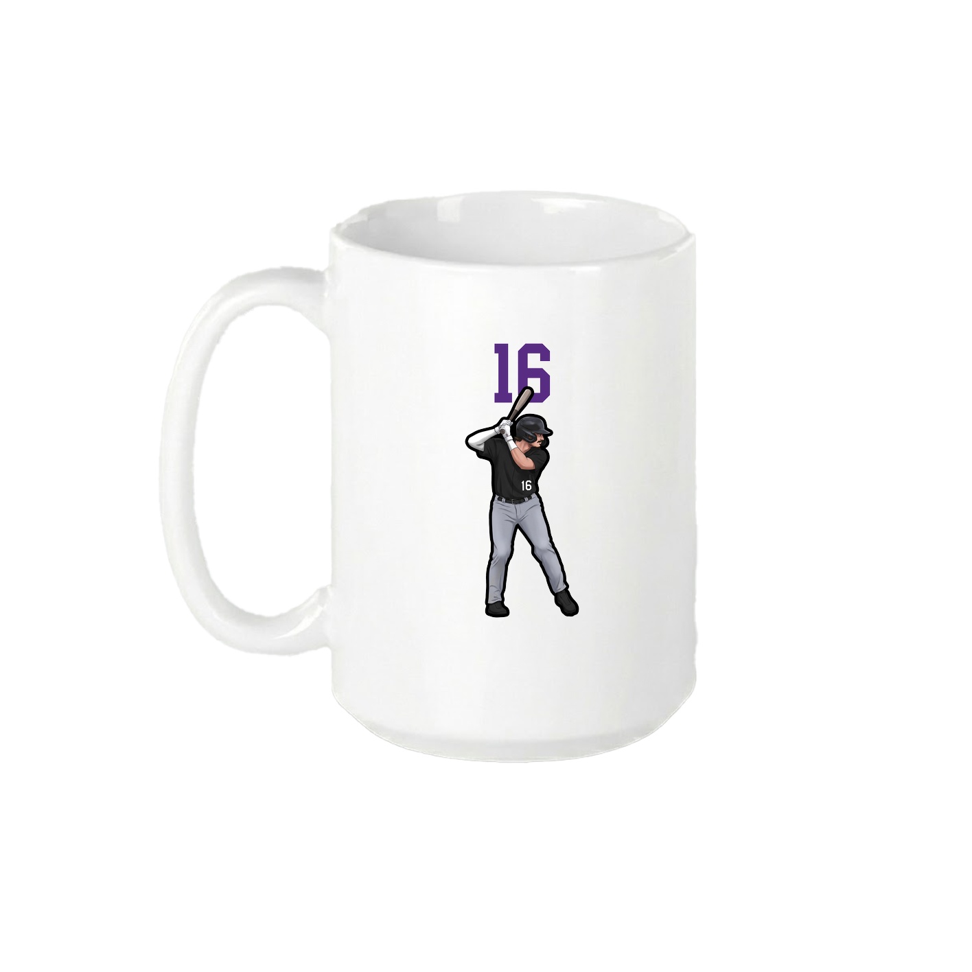 15oz Coffee Mug — Number Top in White