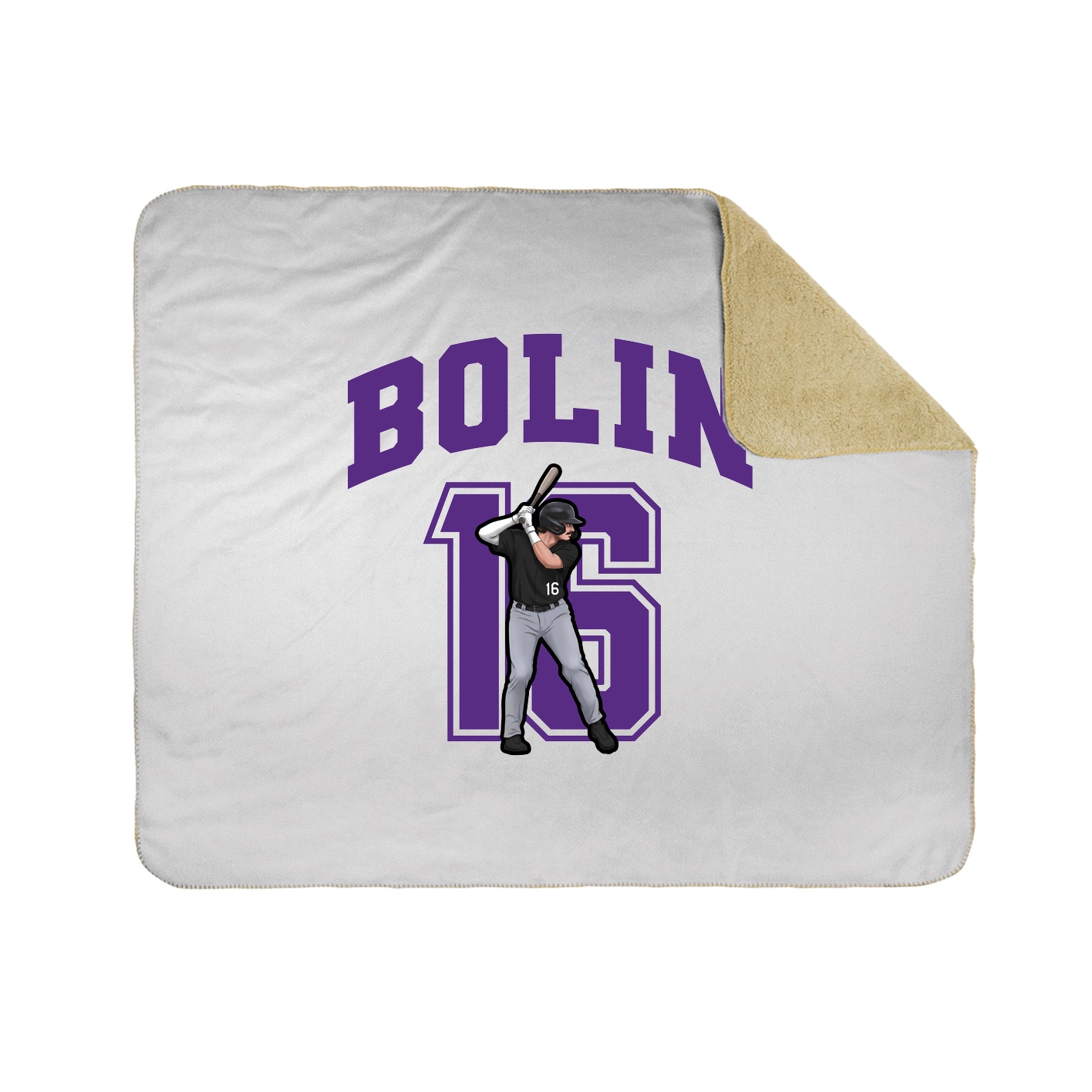 Throw Blanket — Number in White