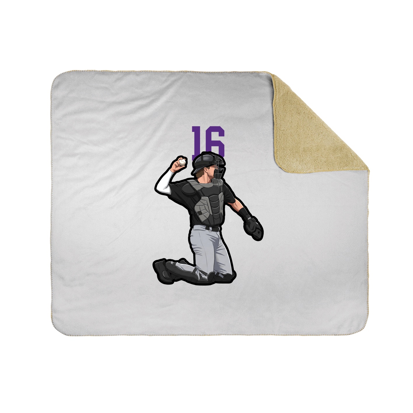 Throw Blanket — Number Top in White