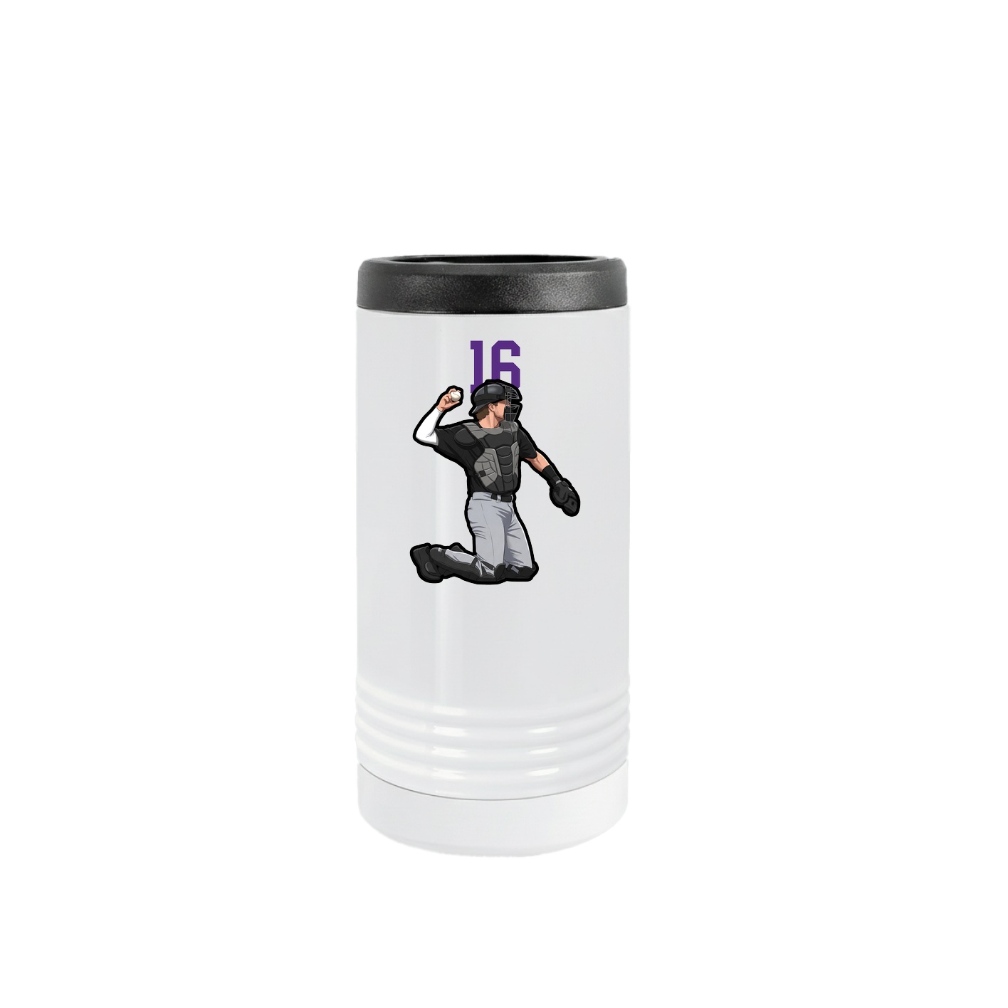 Slim Beverage Holder — Number Top in White
