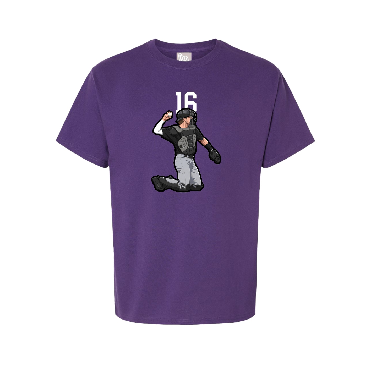 Youth Tee — Number Top in Purple