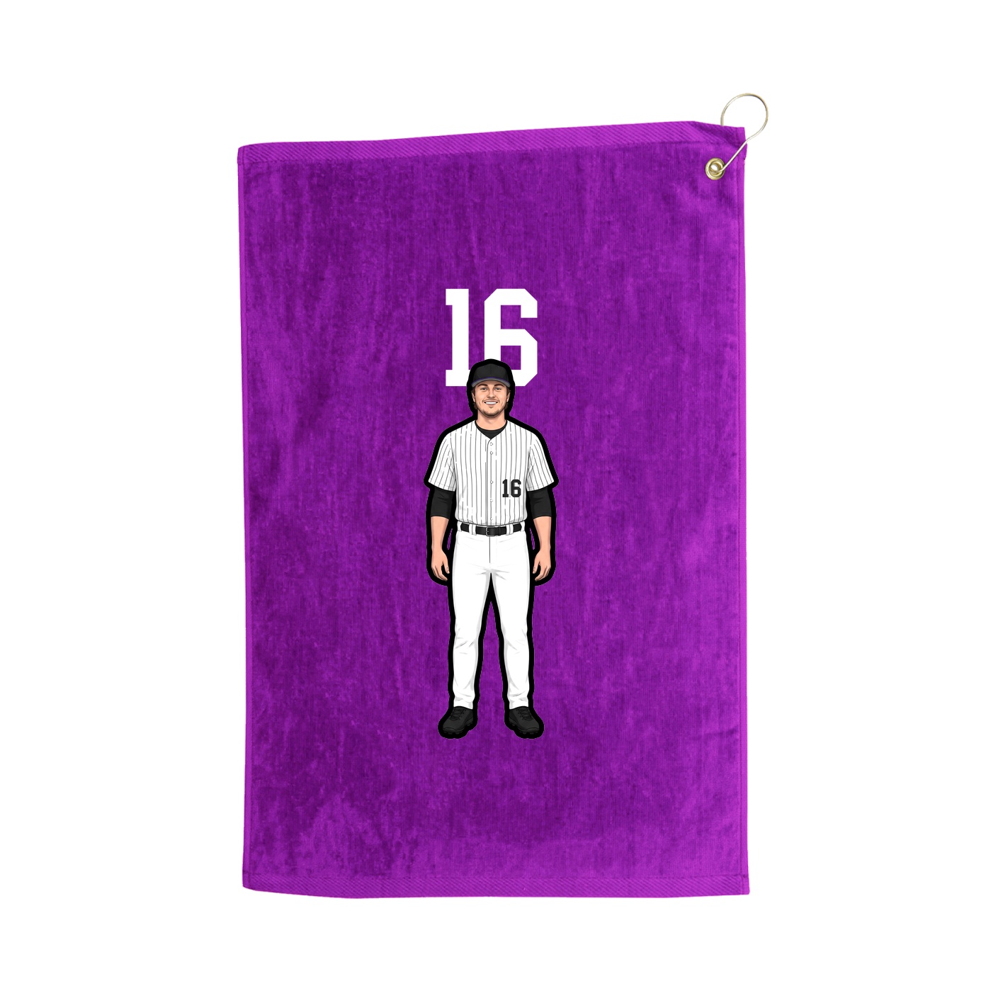 Golf Towel — Number Top in Purple