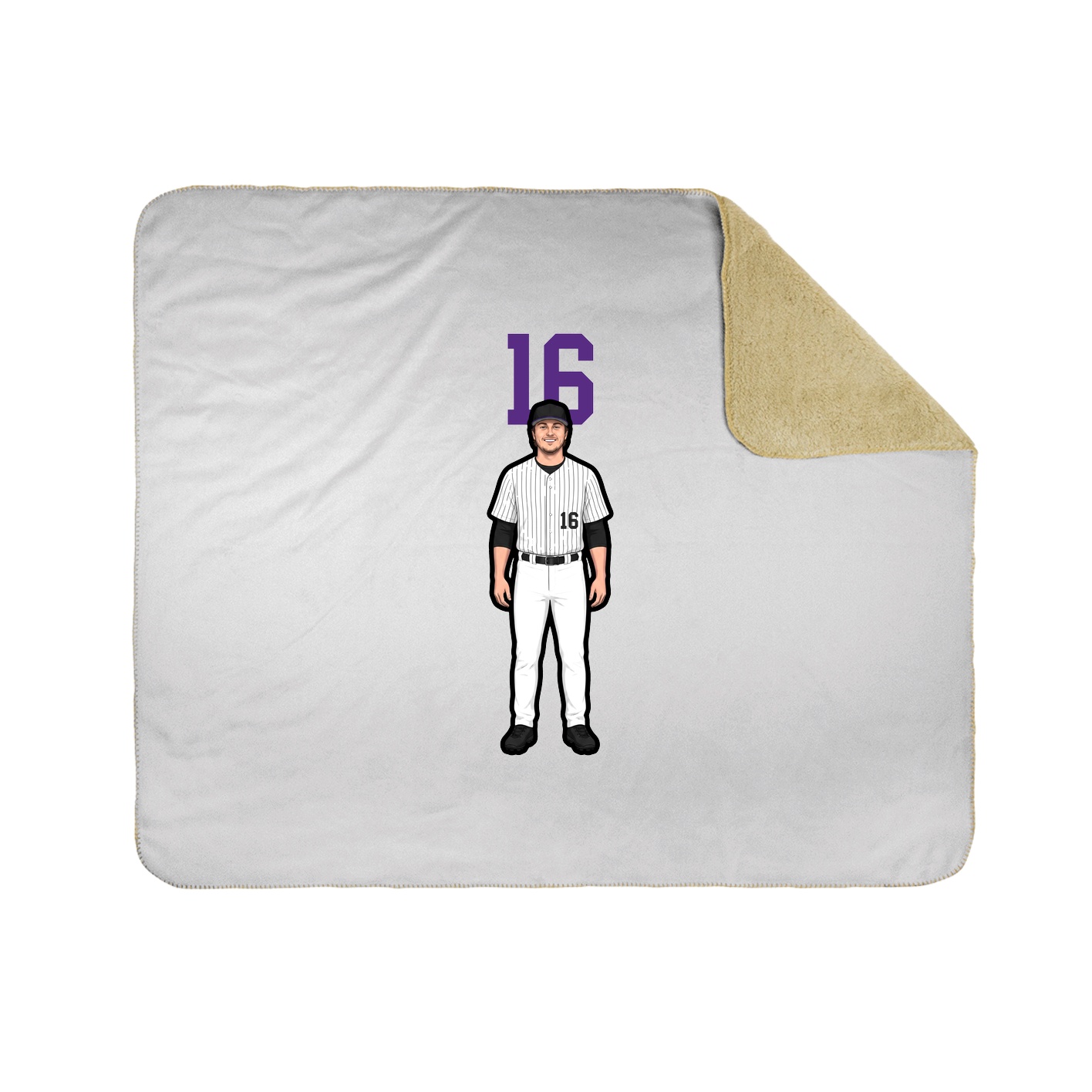 Throw Blanket — Number Top in White