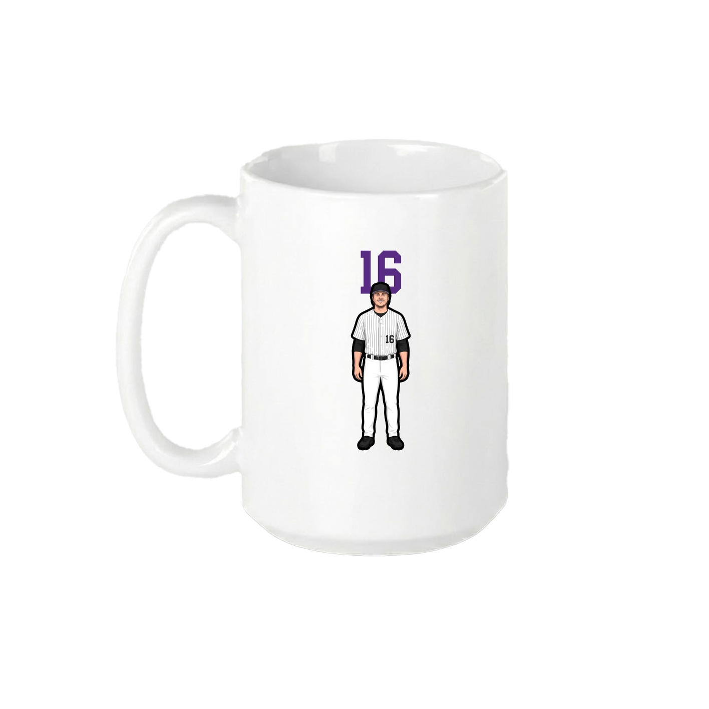 15oz Coffee Mug — Number Top in White