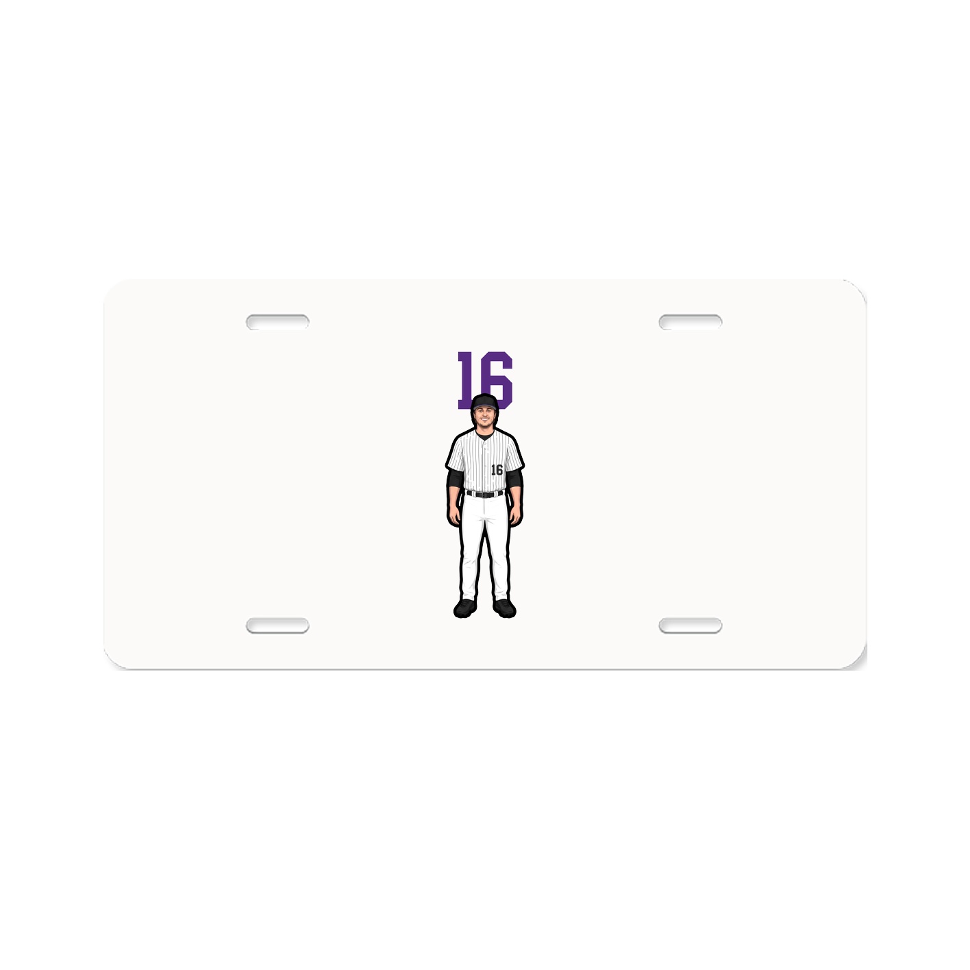 License Plate — Number Top in Classic