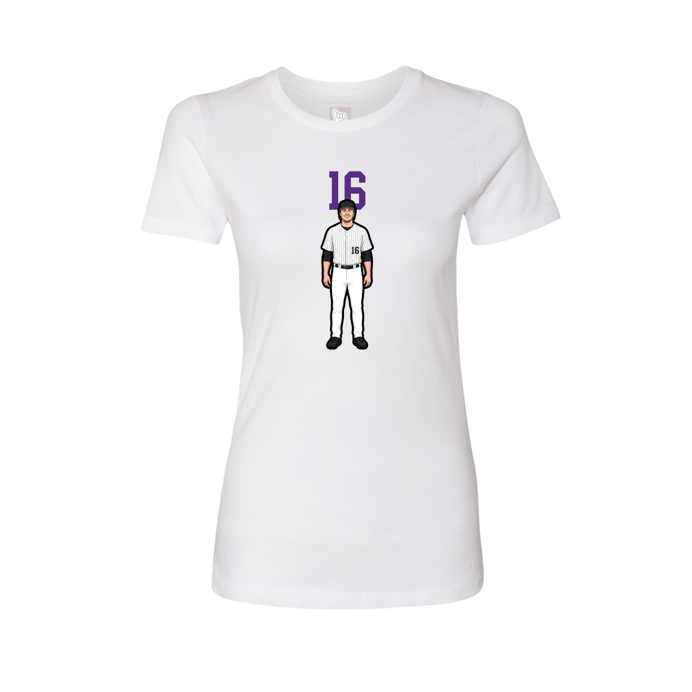 Womens Tee — Number Top in White