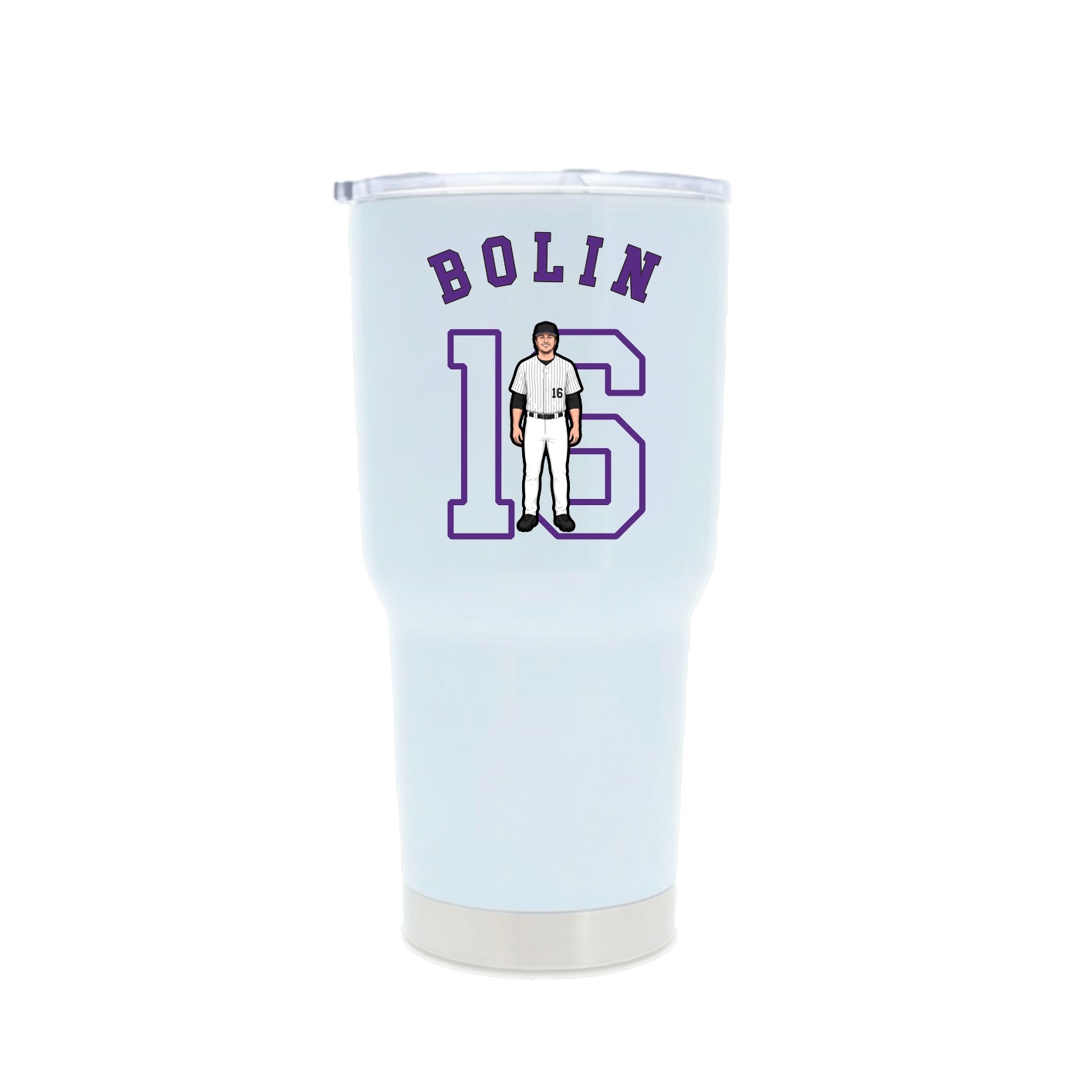 30oz Stainless Steel Tumbler — Shirsey Arch in White