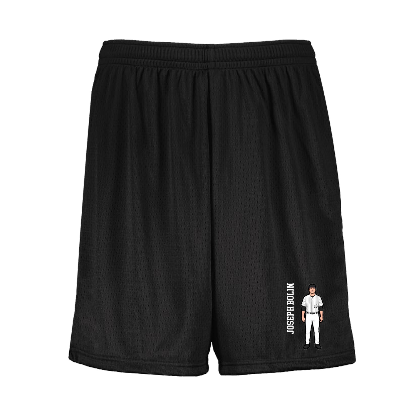 Shorts — Name Vertical in Black