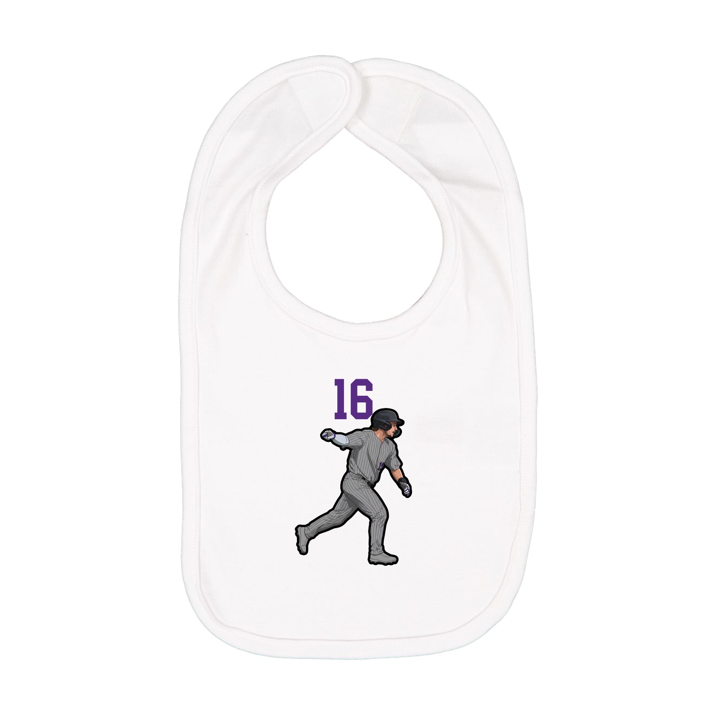 Infant Bib — Number Top in White