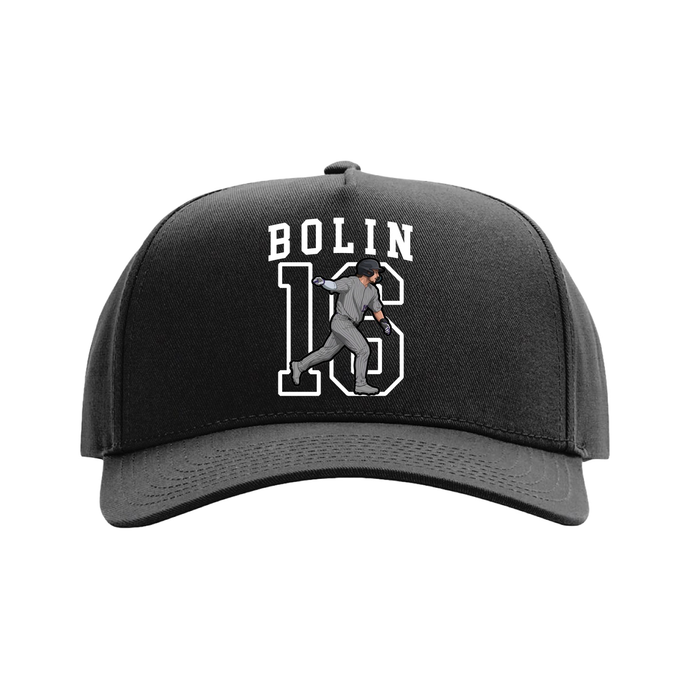 Full Fabric Five-Panel Champ Cap — Shirsey in Black