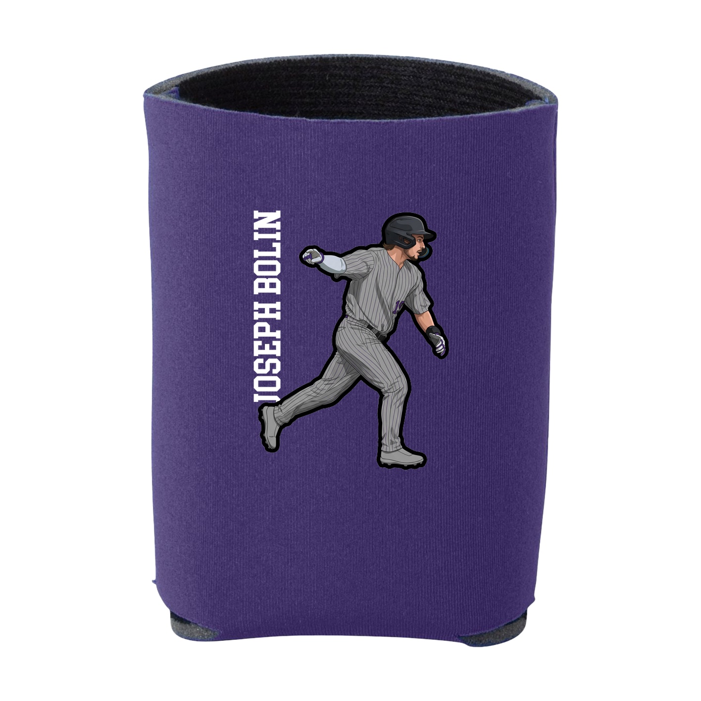 Can Holder — Name Vertical in Purple
