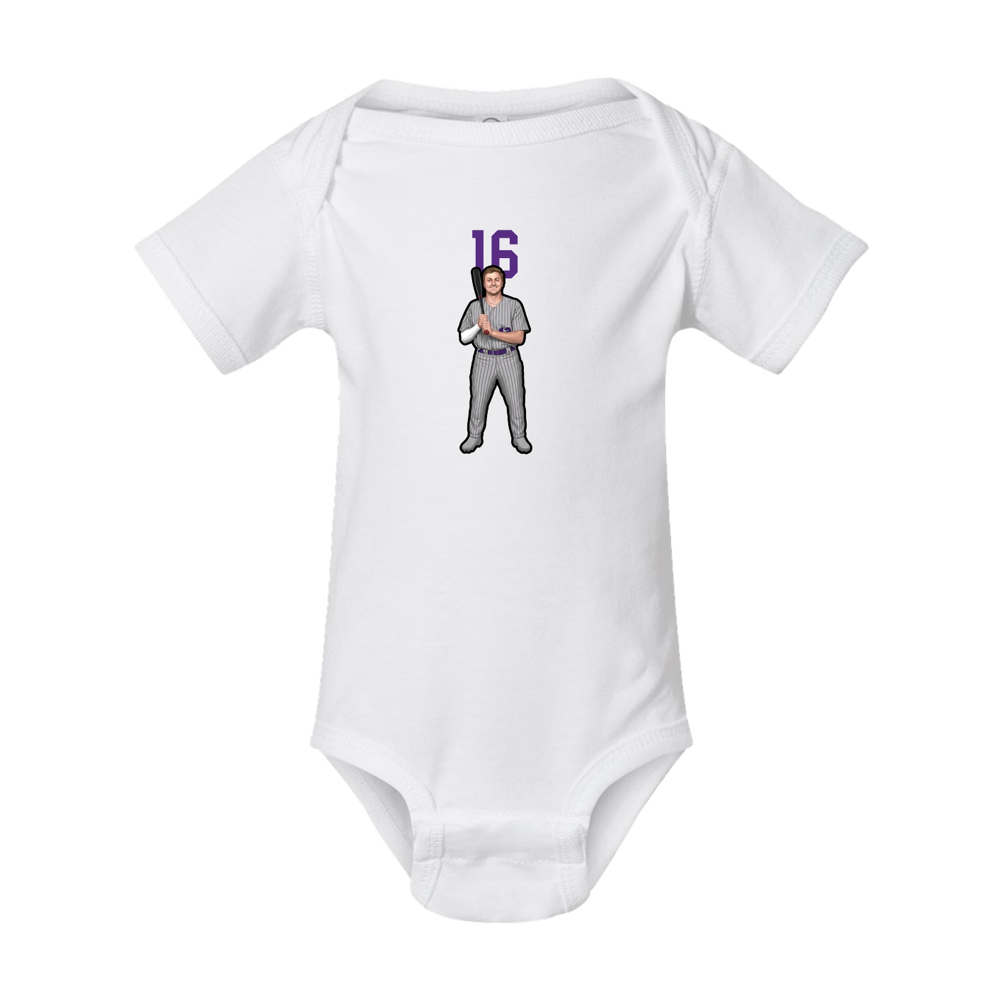 Baby Onesie — Number Top in White