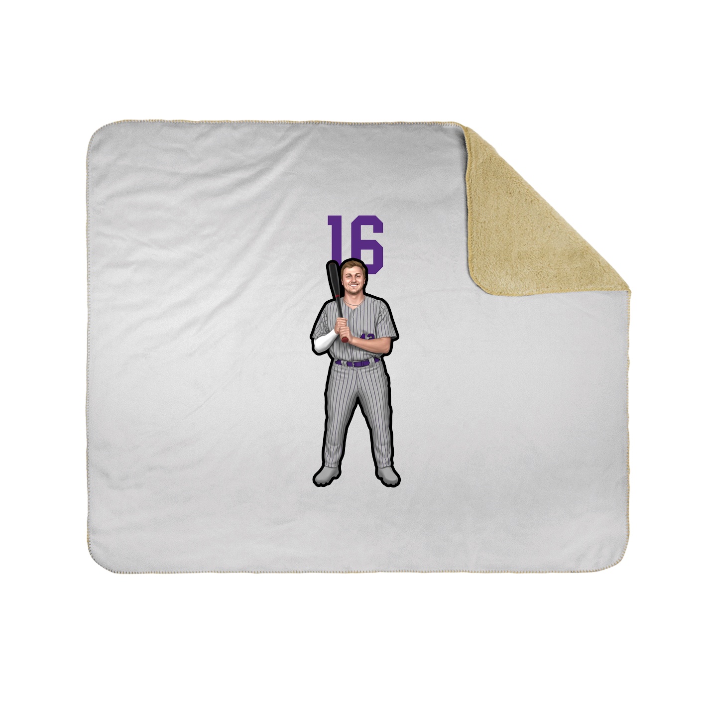 Throw Blanket — Number Top in White