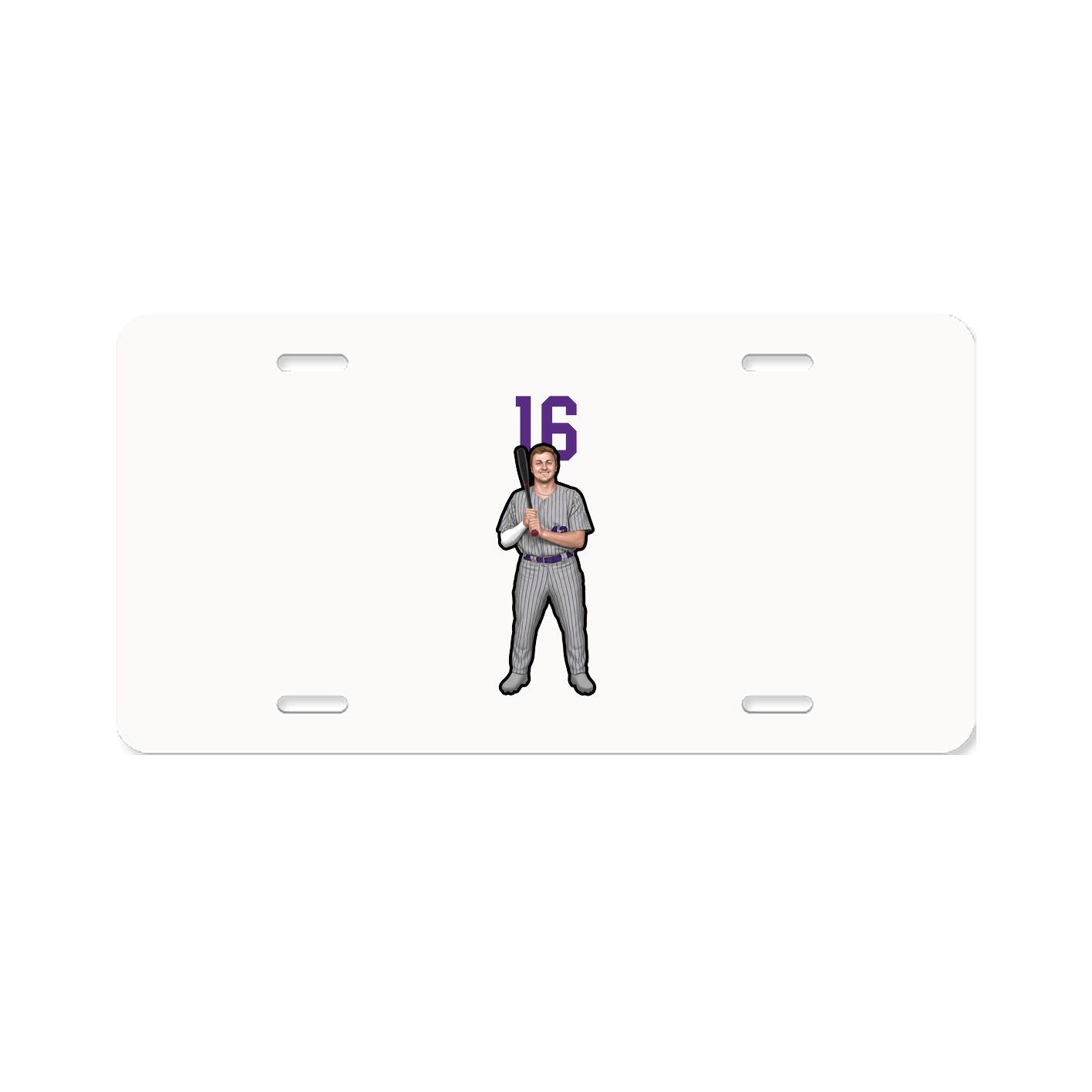 License Plate — Number Top in Classic