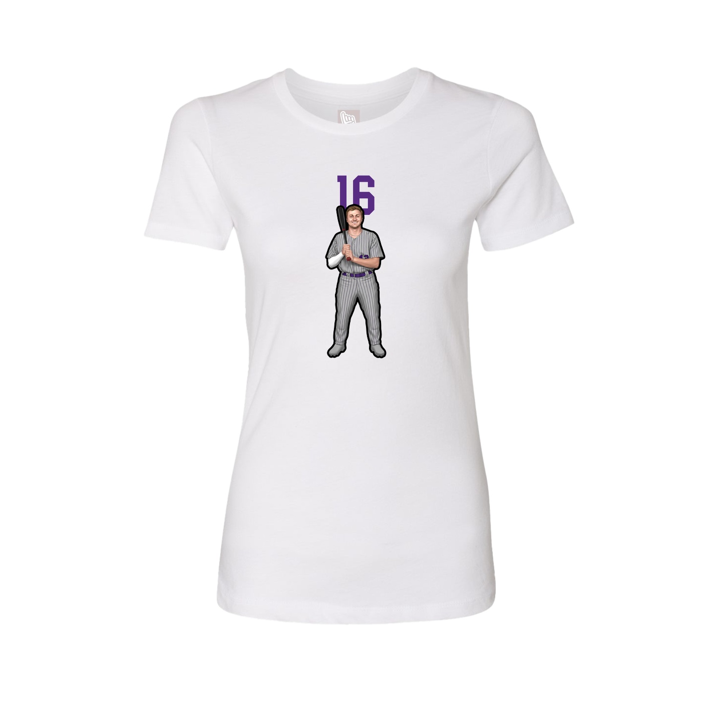 Womens Tee — Number Top in White
