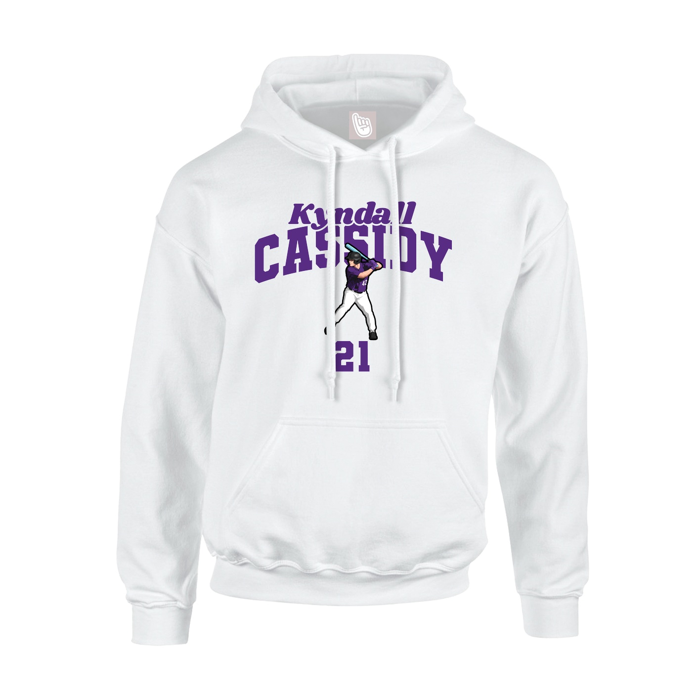 Hoodie — Signature Arch in White