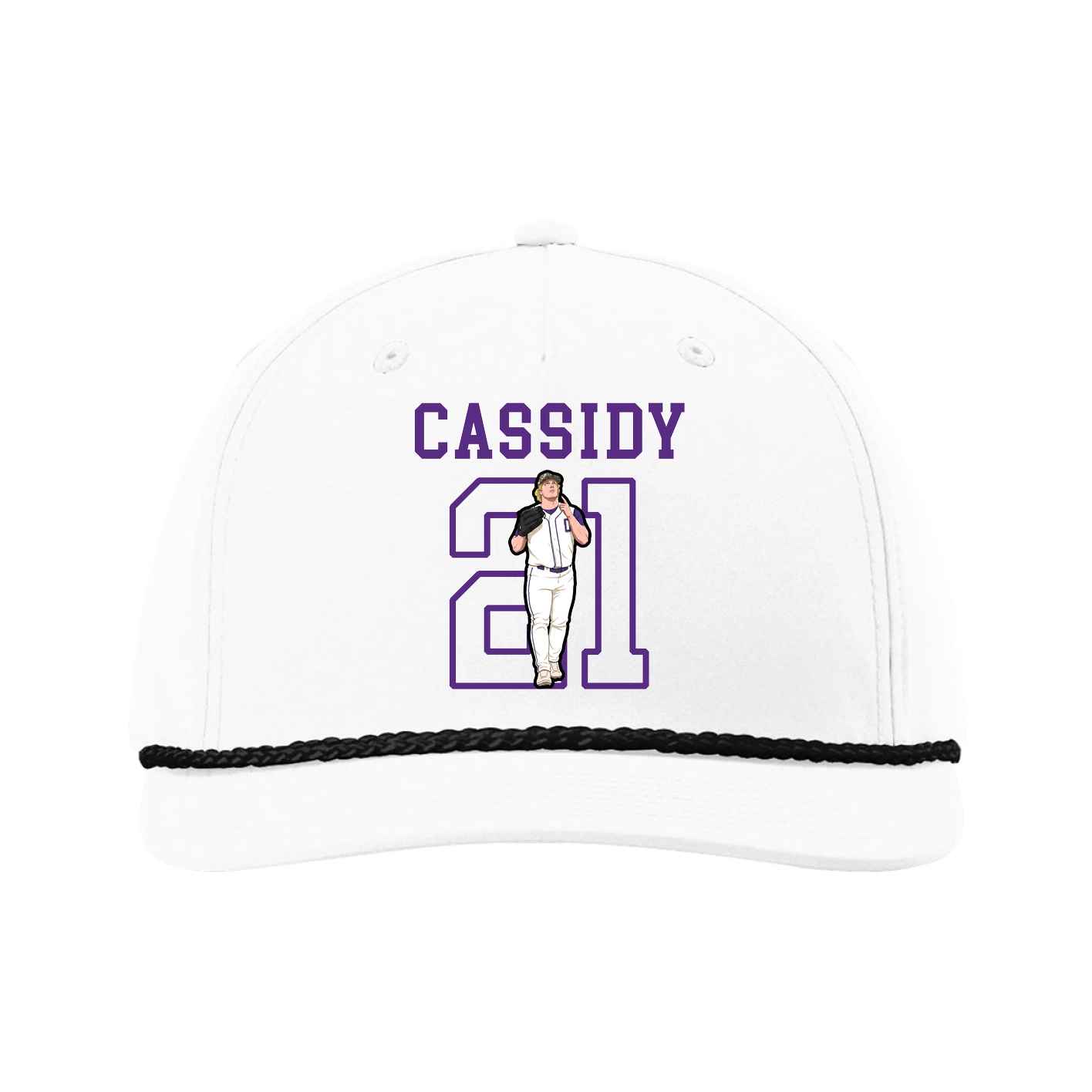 Five-Panel Classic Rope Cap — Shirsey in White