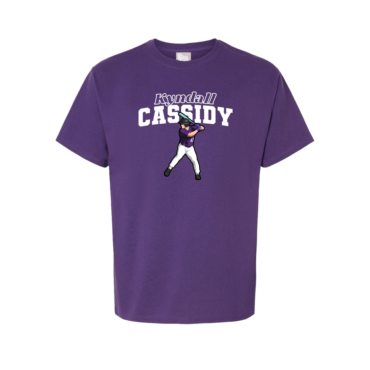 Youth Tee — Name Arch in Purple