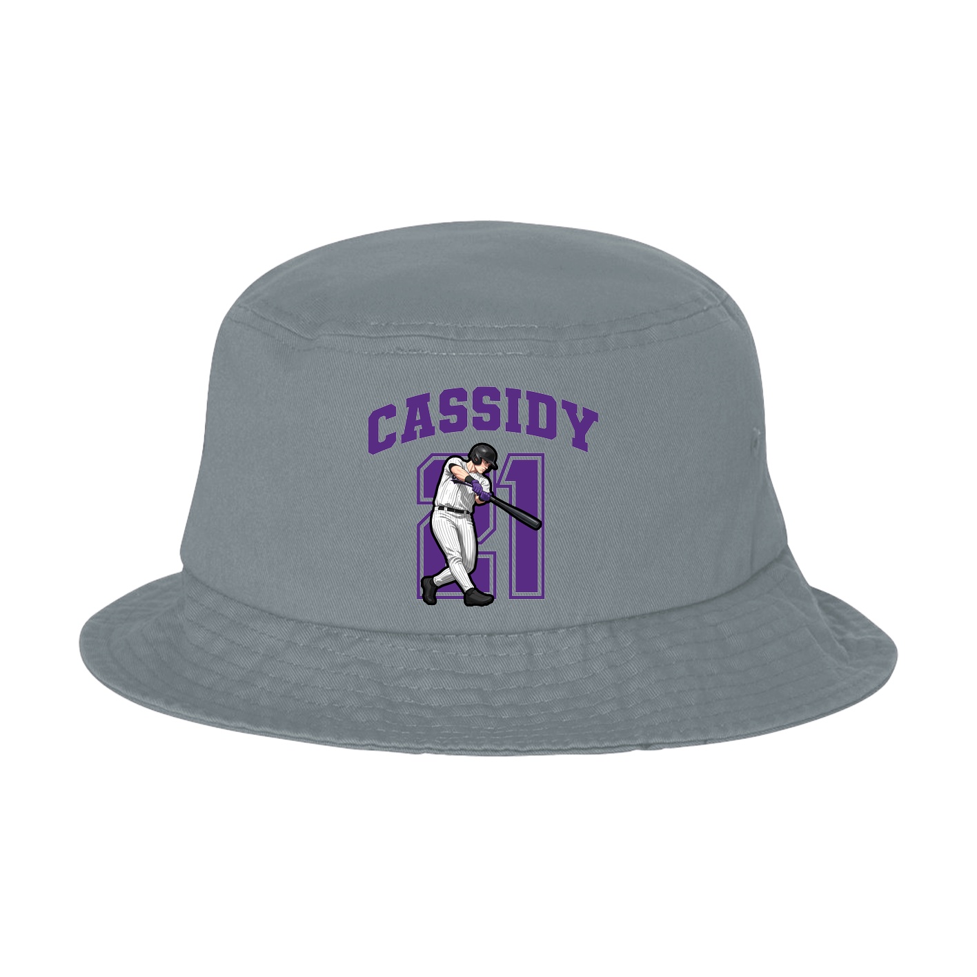Bucket Cap — Number in Grey