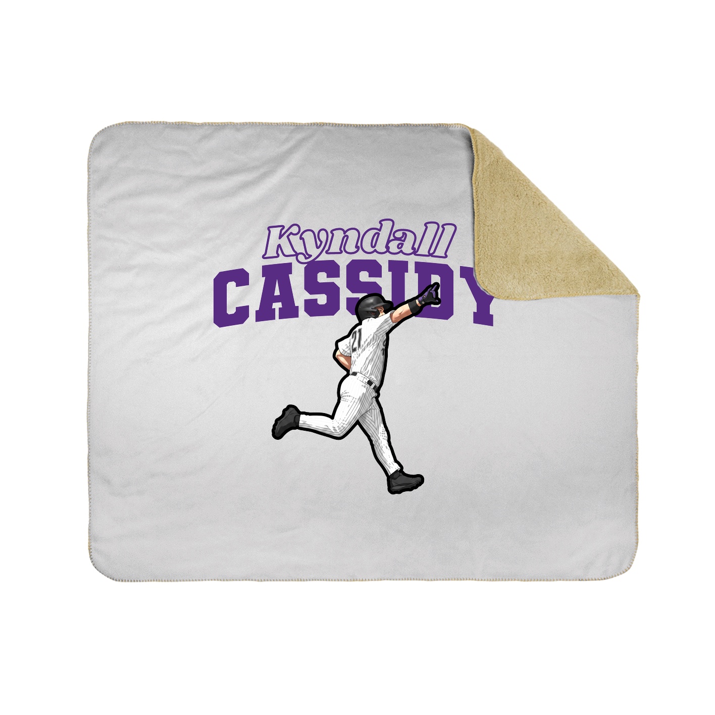Throw Blanket — Name Arch in White