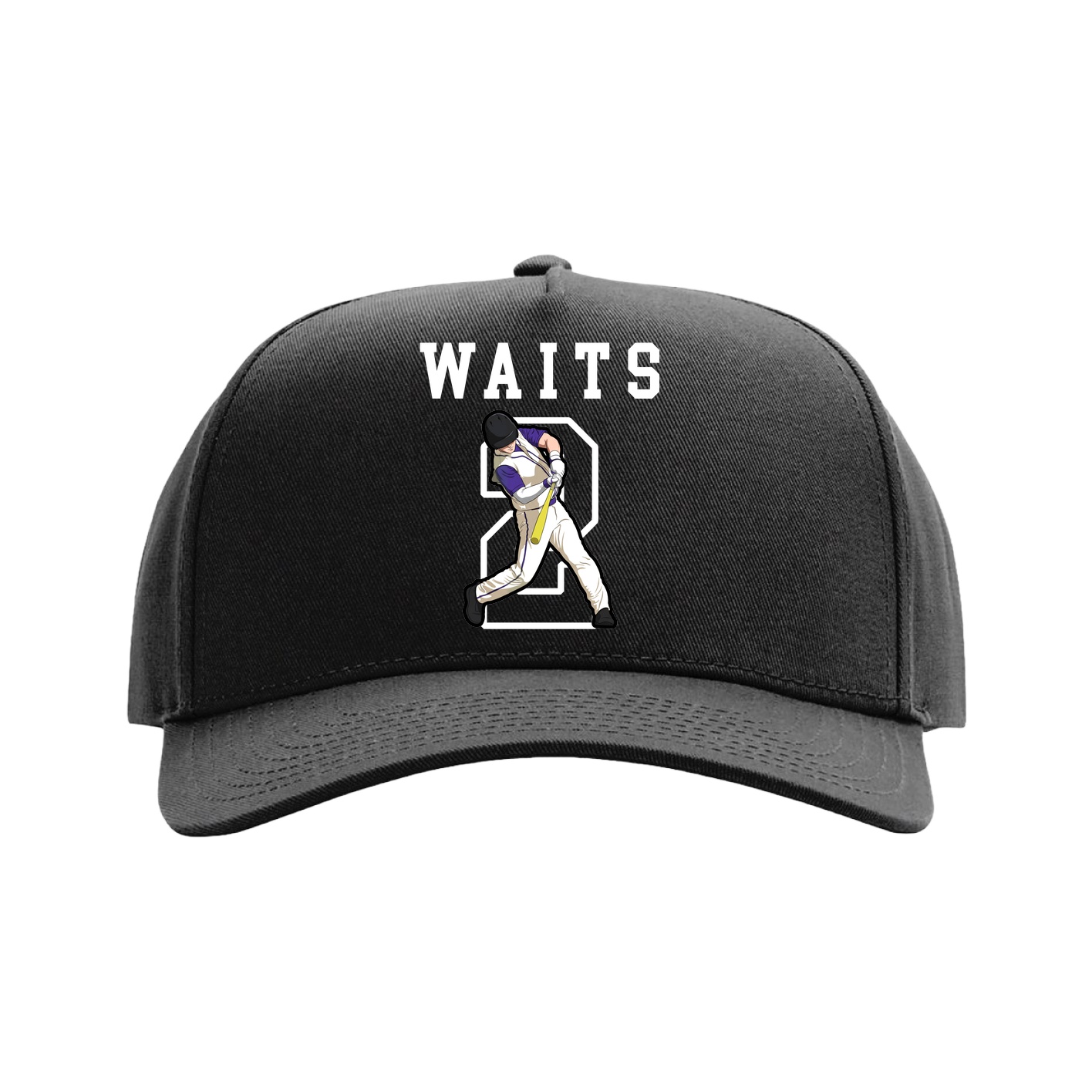 Full Fabric Five-Panel Champ Cap — Shirsey in Black