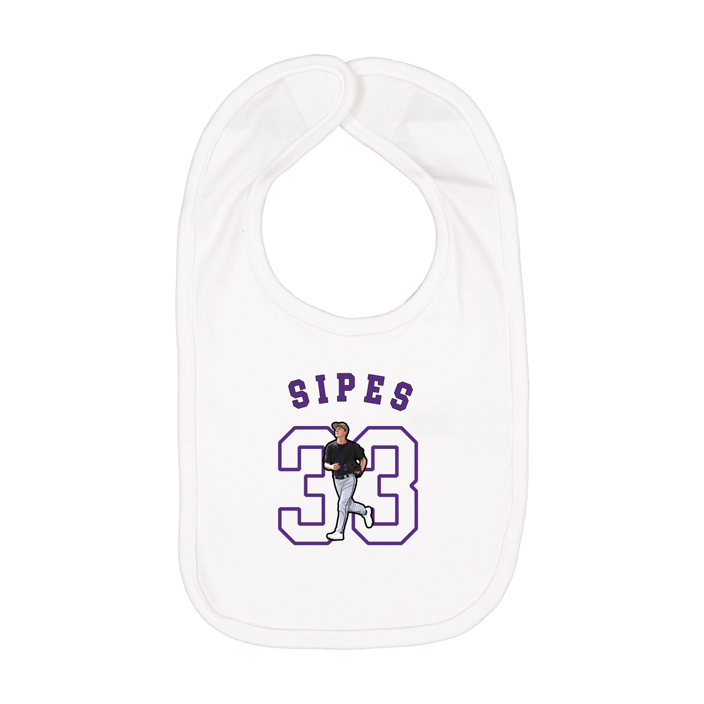 Infant Bib — Shirsey Arch in White