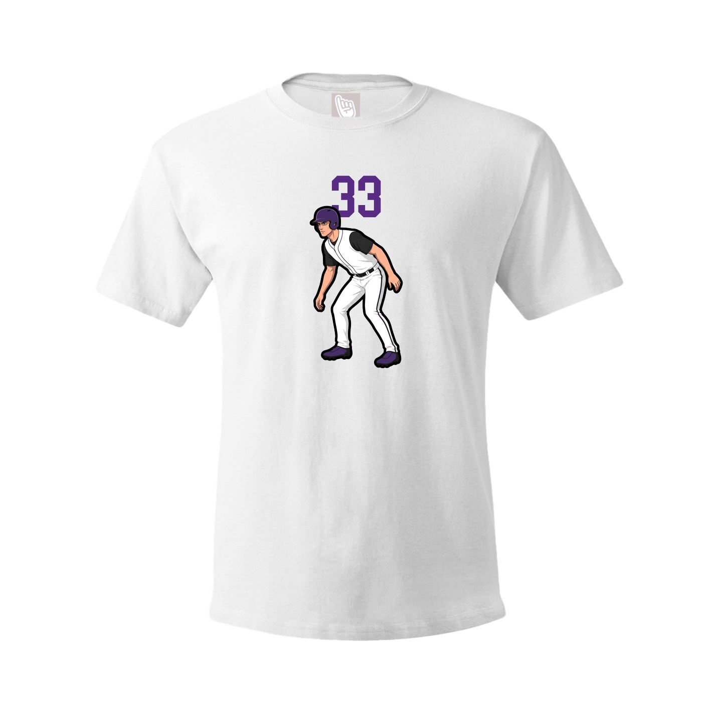 Youth Tee — Number Top in White