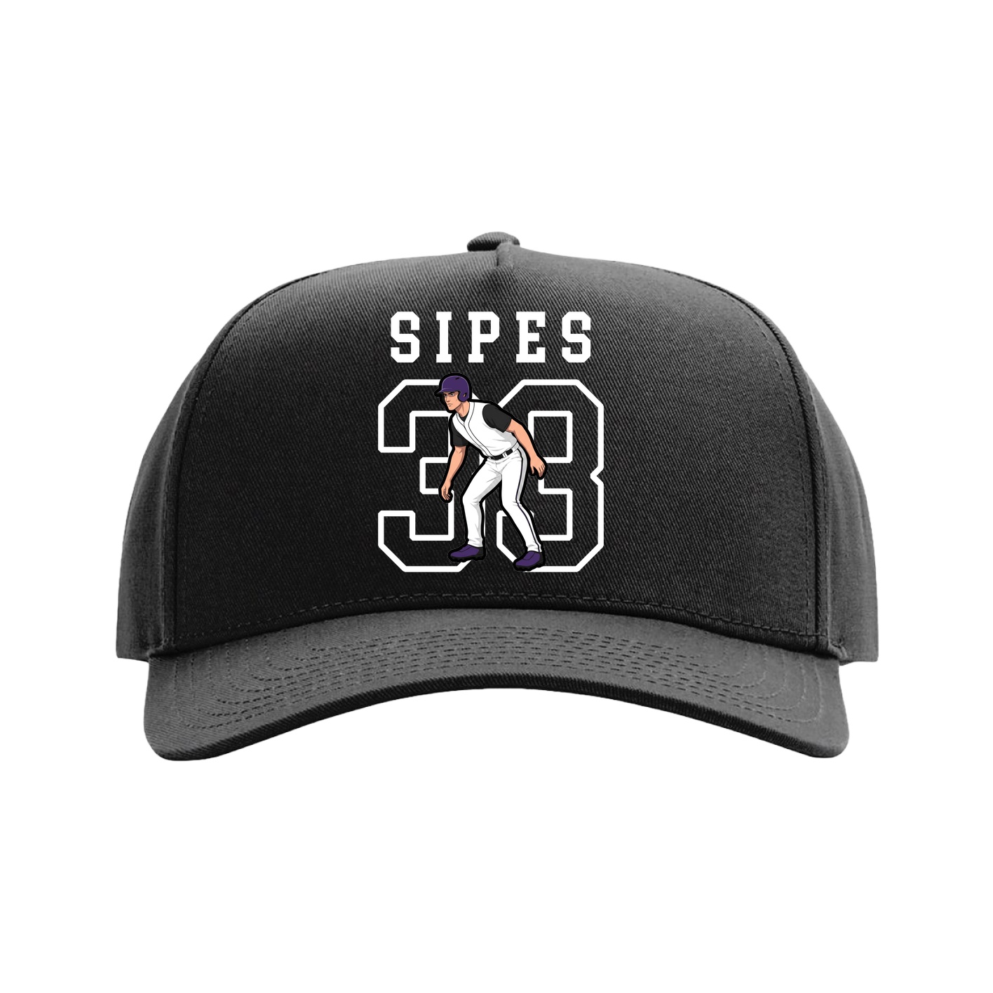 Full Fabric Five-Panel Champ Cap — Shirsey in Black
