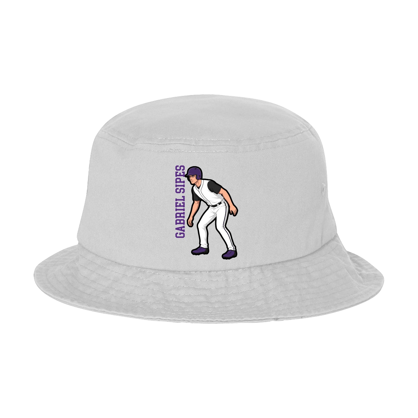 Bucket Cap — Name Vertical in White
