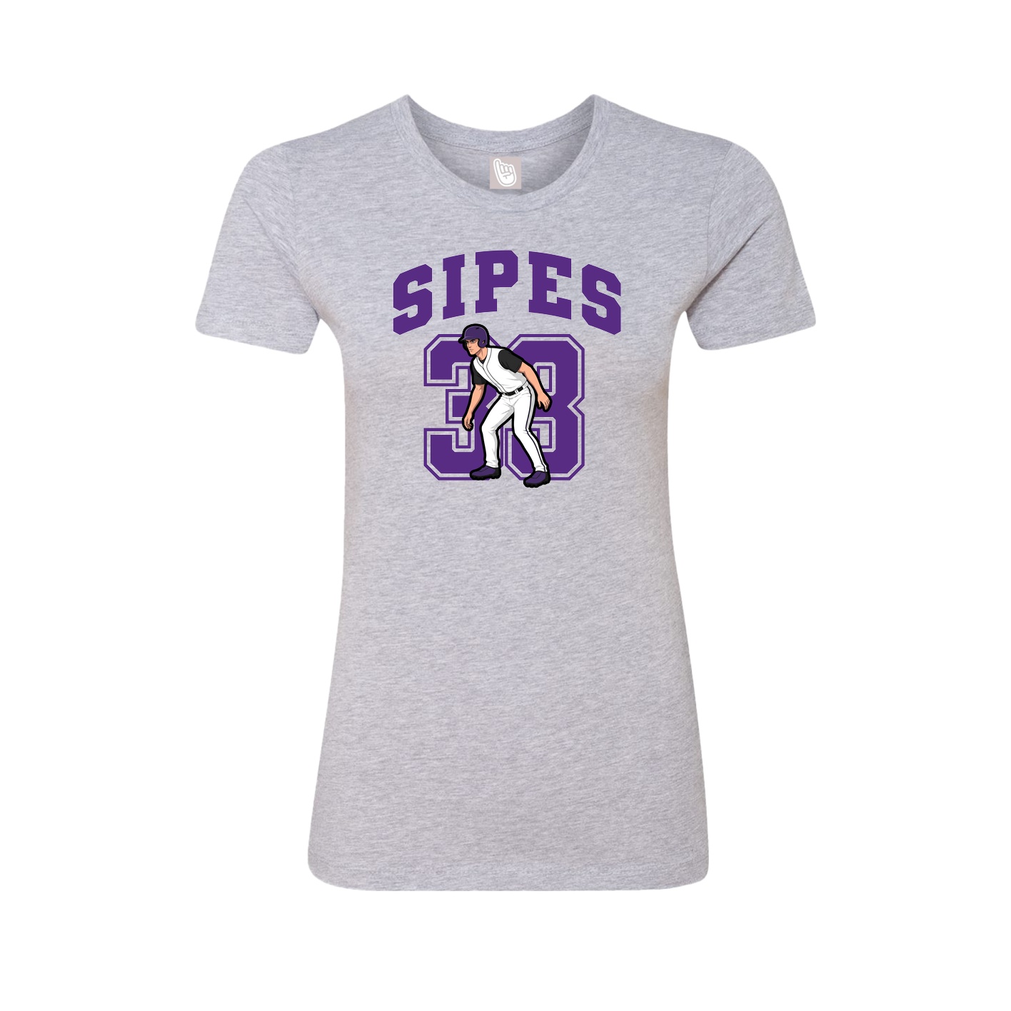 Fitted Women's Tee — Number in Grey