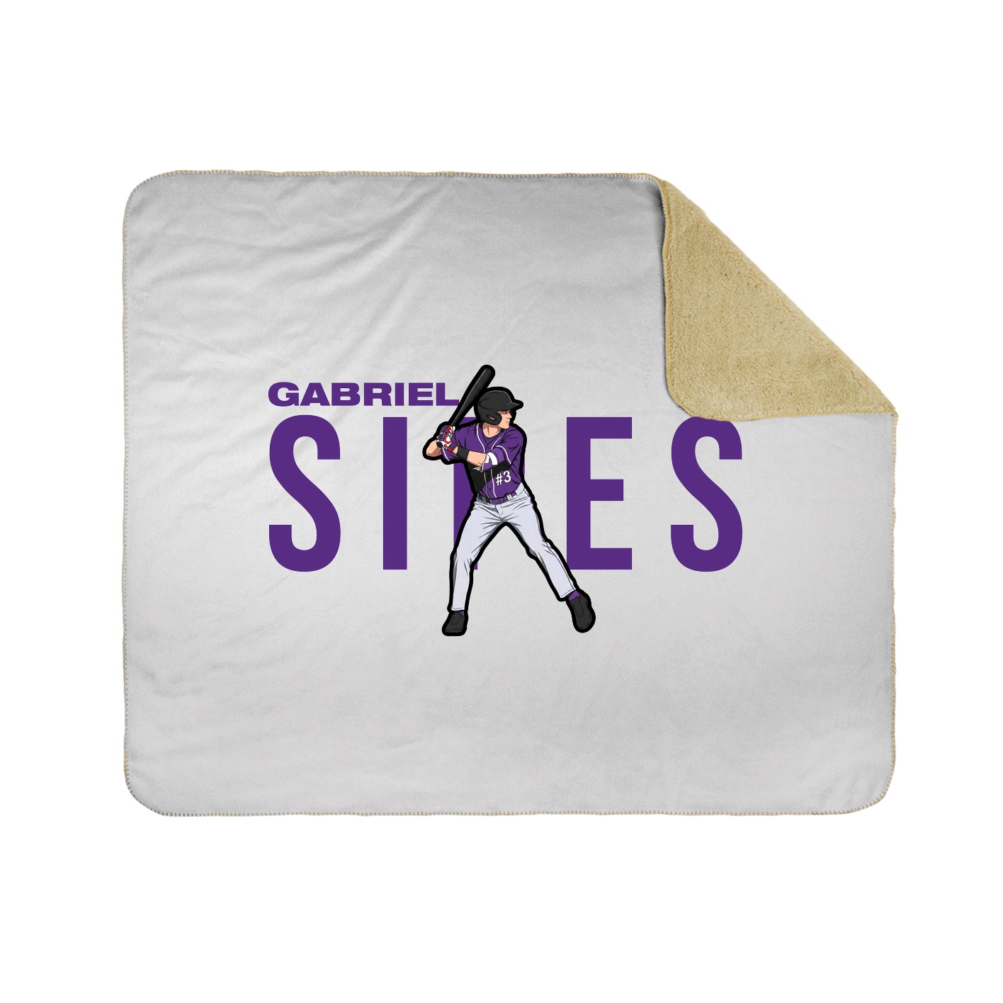 Throw Blanket — Player Name in White