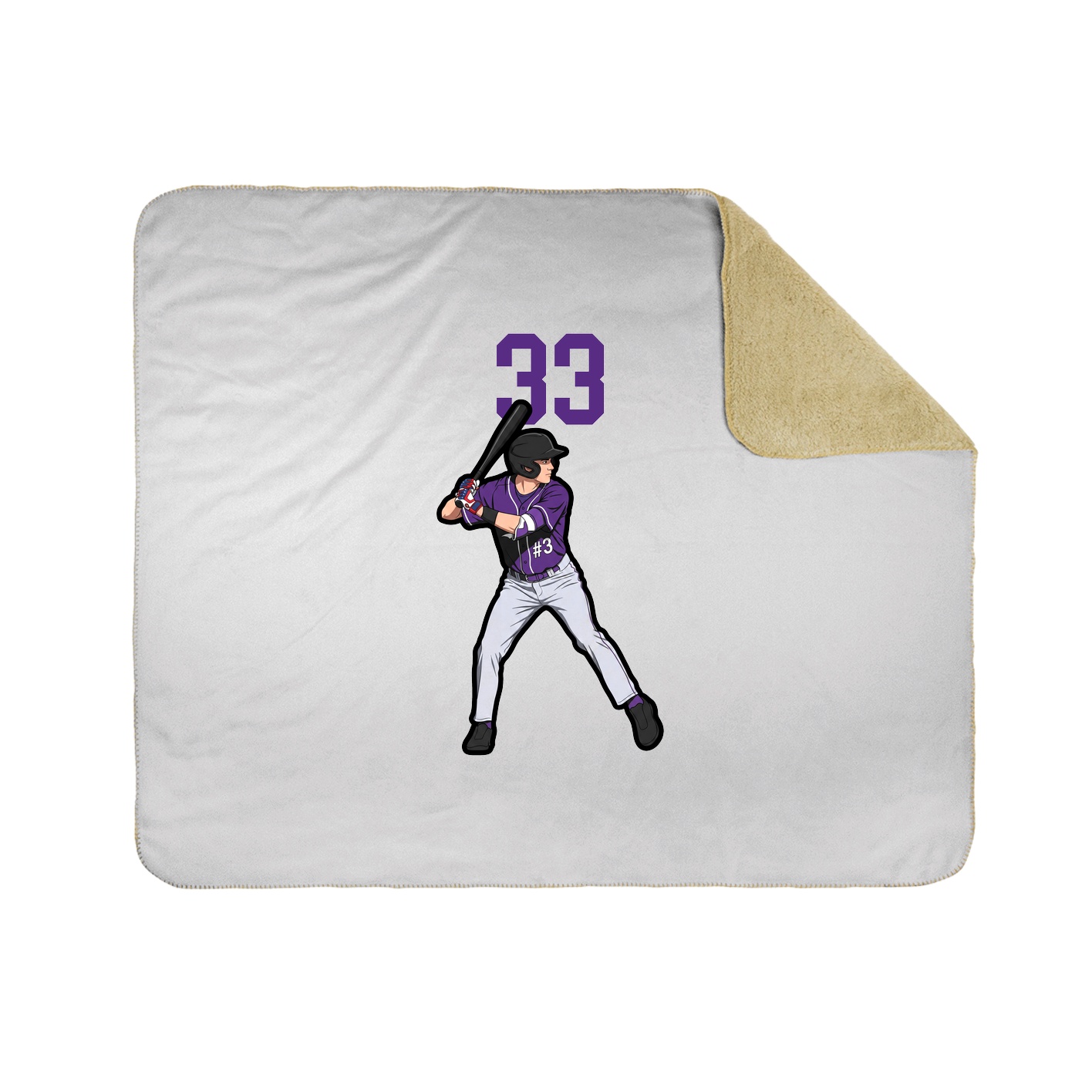 Throw Blanket — Number Top in White