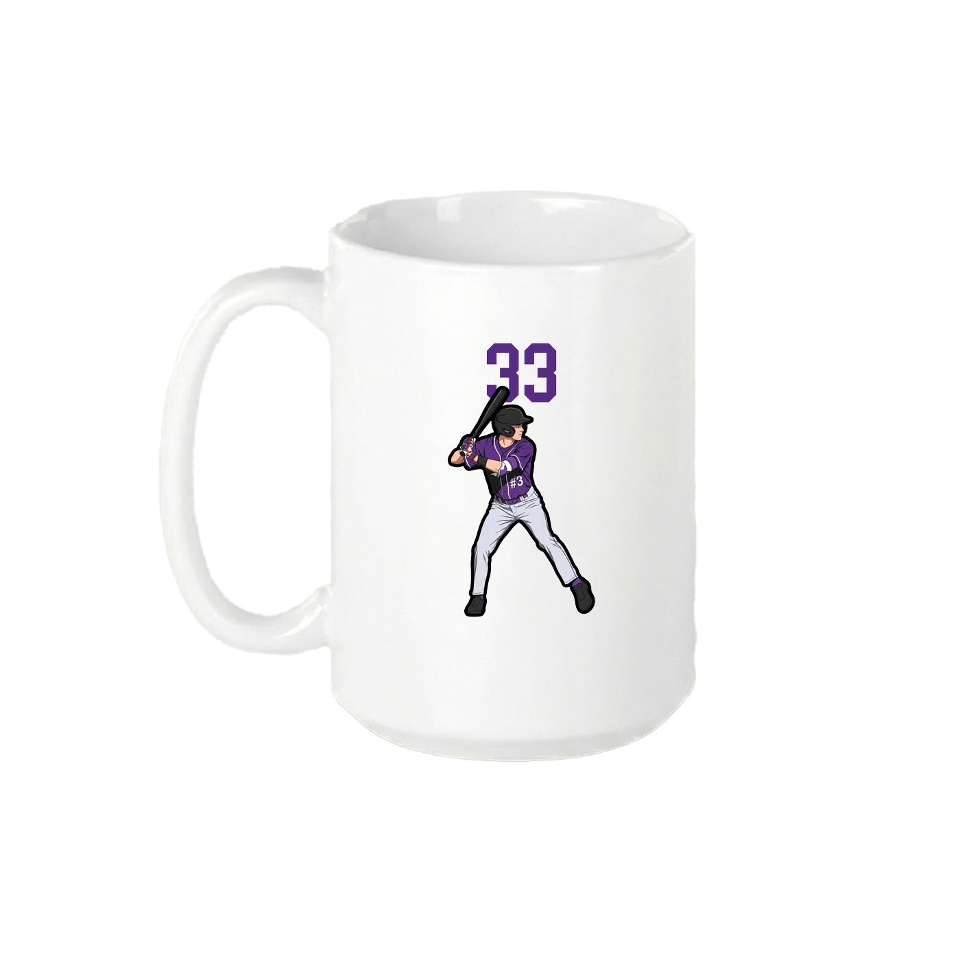 15oz Coffee Mug — Number Top in White