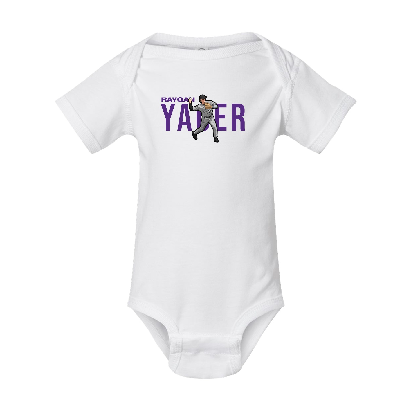Baby Onesie — Player Name in White