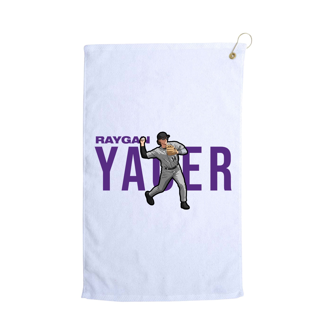 Golf Towel — Player Name in White